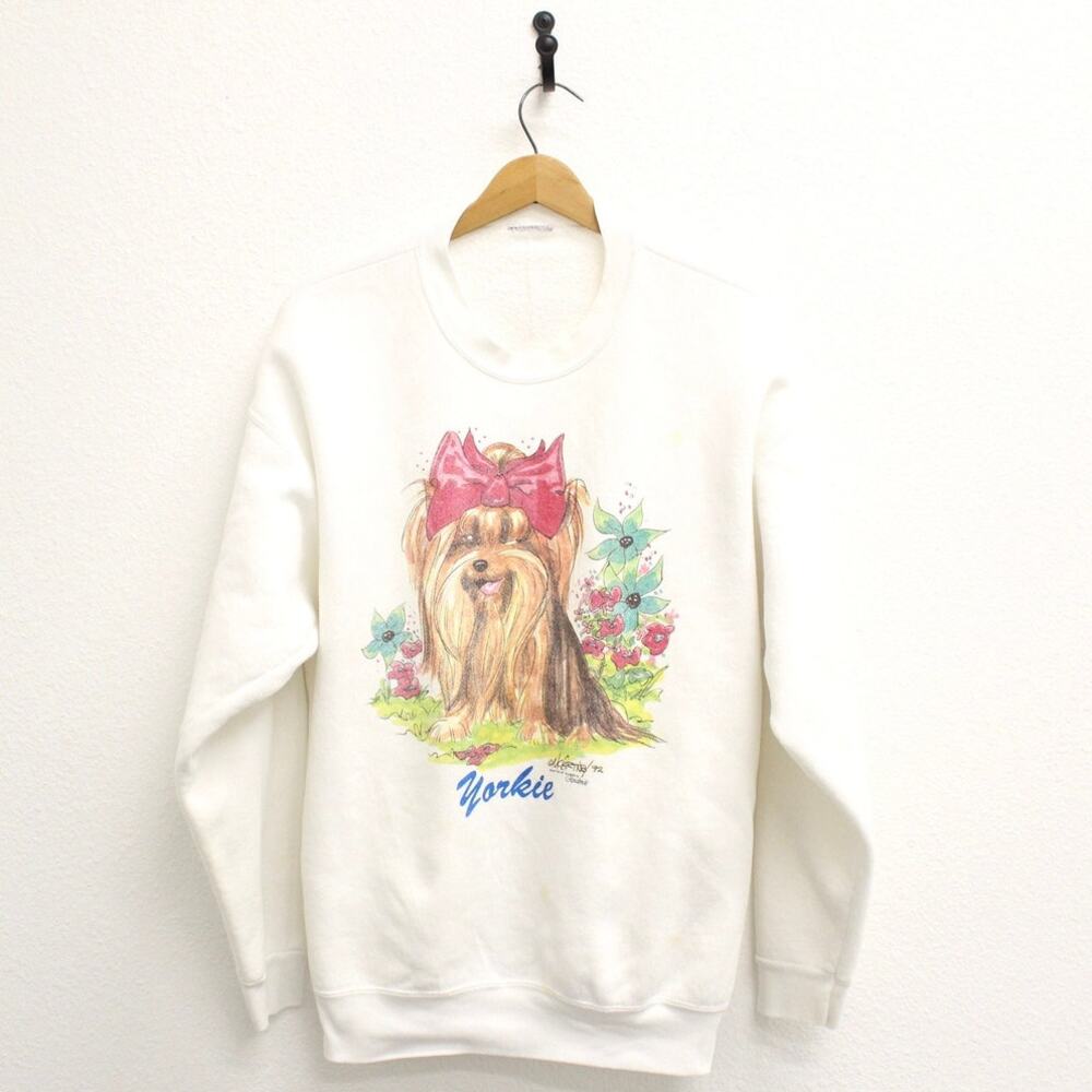 Vintage Yorkie Dog Sweatshirt XL